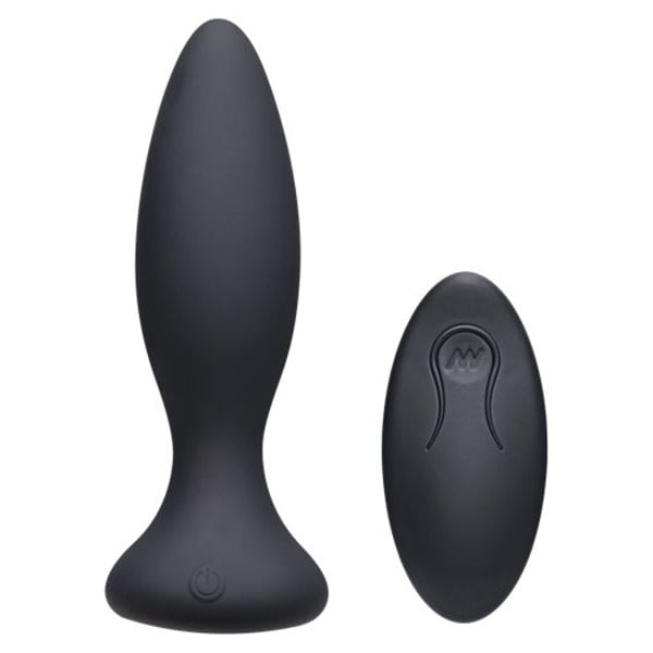 Doc Johnson Toys A-Play Vibe Silicone Vibrating Butt Plug with Remote (Black)