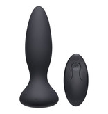 Doc Johnson Toys A-Play Vibe Silicone Vibrating Butt Plug with Remote (Black)