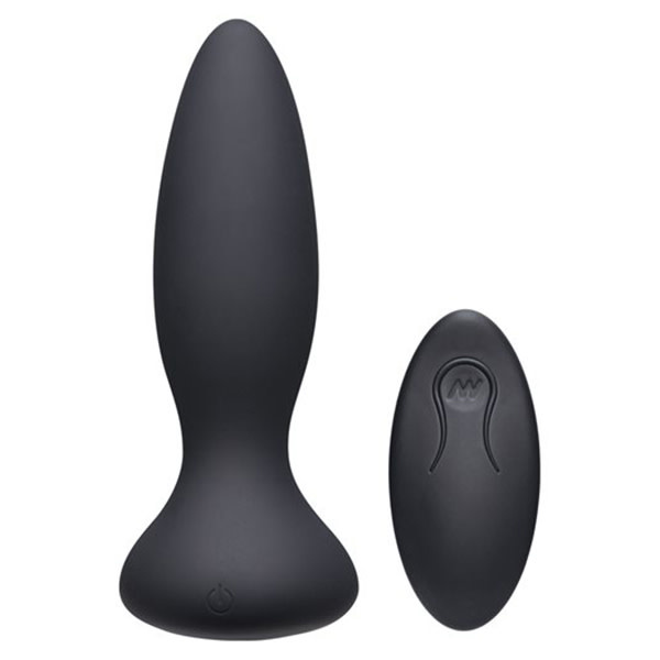 Doc Johnson Toys A-Play Vibe Silicone Vibrating Butt Plug with Remote (Black)