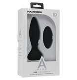 Doc Johnson Toys A-Play Vibe Silicone Vibrating Butt Plug with Remote (Black)