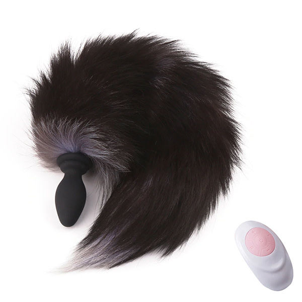 Premium Products Vibrating Remote Controlled Fox Tail Plug