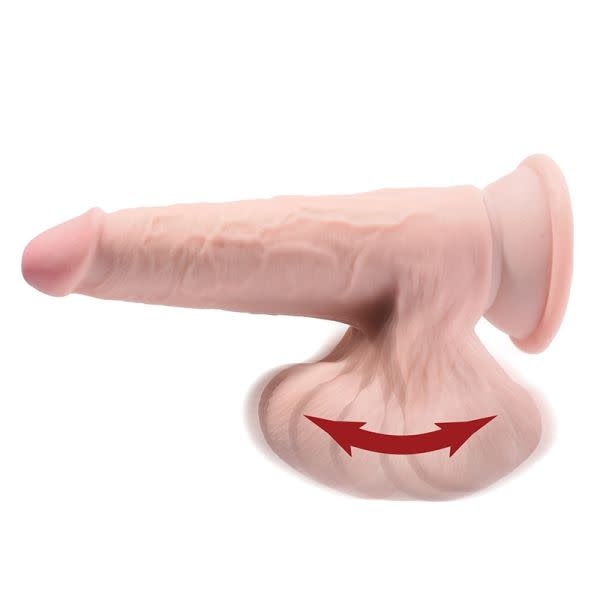 Pipedream Products King Cock Plus 8" Triple Density Cock With Swinging Balls (Light)