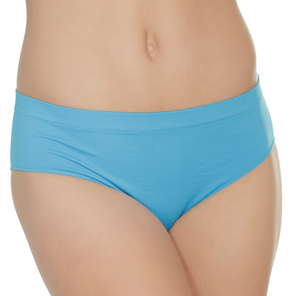 Coquette International Lingerie Stretch Knit Panty with Center Back Slashes (Blue)