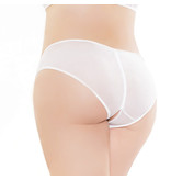 Coquette International Lingerie Big Reveal Crotchless Panty (White)