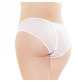 Coquette International Lingerie Soft Mesh Crotchless Panty White