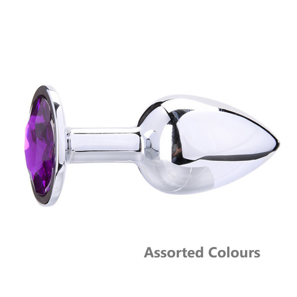 Premium Products Metal Princess Plug with Crystal End (Assorted Colours)