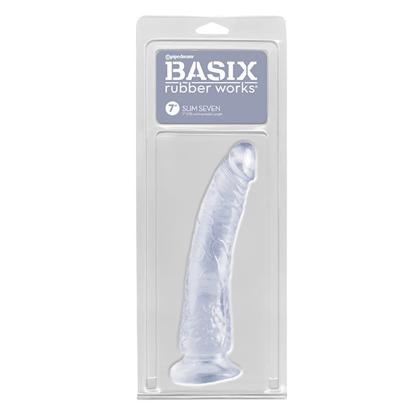 Pipedream Products Basix Slim 7" Dildo (Clear)