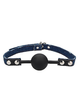 Shots America Toys Ouch! Ball Gag with Roughened Denim Straps