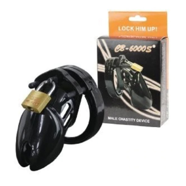 CB-6000S Style Plastic Chastity Cage (Black)