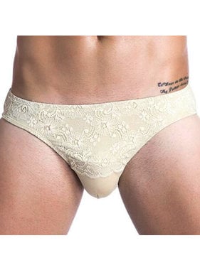 Premium Products Camel Toe Lacey Gaff Panty (Beige)
