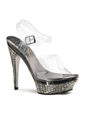 Pleaser USA GLEAM-508 Glitter Stiletto with Platform