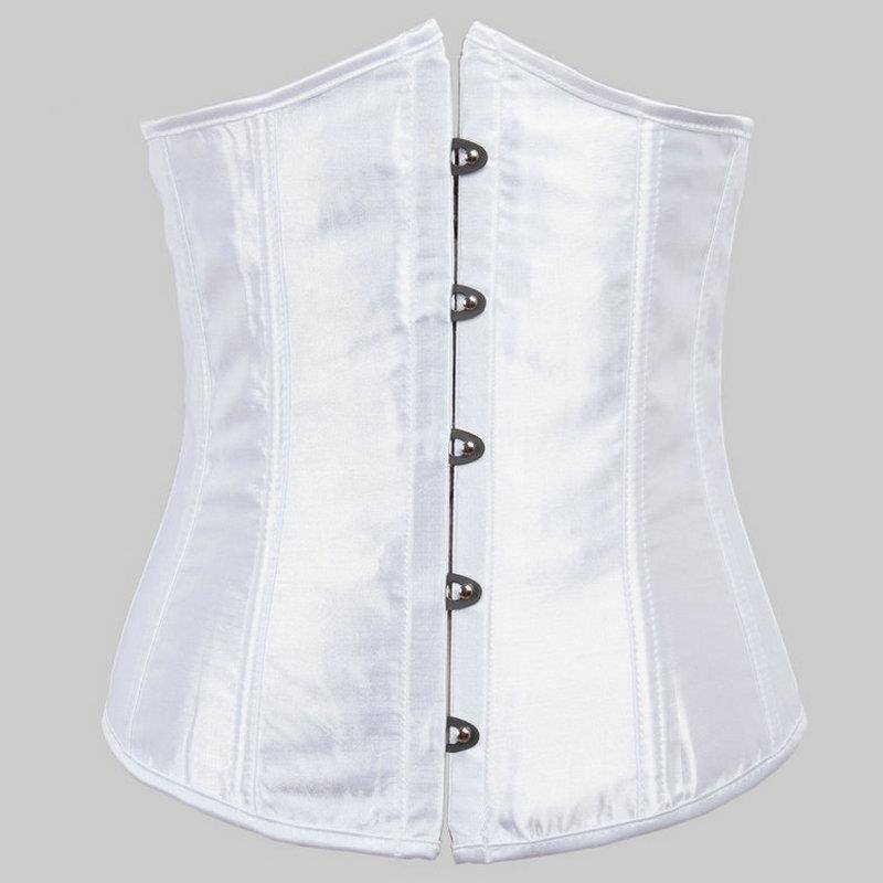 Premium Products Satin Under Bust Corset (White)