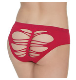 Coquette International Lingerie Stretch Knit Panty with Center Back Slashes (Red)