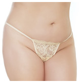 Coquette International Lingerie Floral Lace G-String (Nude)