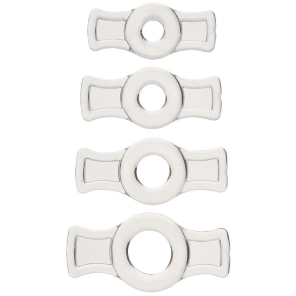 Doc Johnson Toys TitanMen Cock Ring Set (Clear)