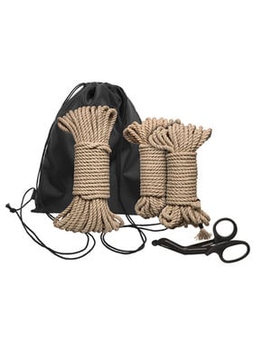 Doc Johnson Toys Kink Bind & Tie Initiation Hemp Rope Kit (5 pc Kit)