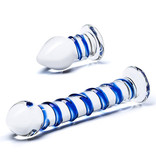 Gläs gläs Double Penetration Swirly Dildo & Plug Set