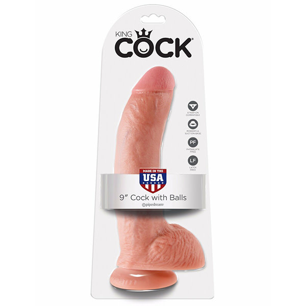 Pipedream Products King Cock 9" Cock with Balls (Light Flesh)
