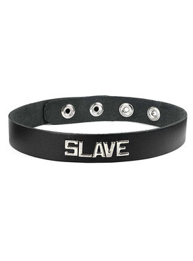 Spartacus Leather Wordband Collar: Slave