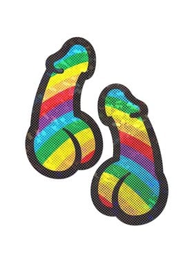 Pastease Brand Rainbow Pride Dick Nipple Pasties