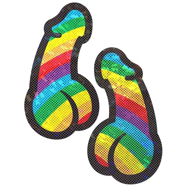 Pastease Brand Rainbow Pride Dick Nipple Pasties