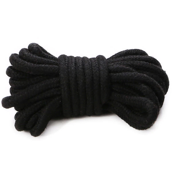 Premium Products Cotton Bondage Rope: Black 10 m (33 ft)