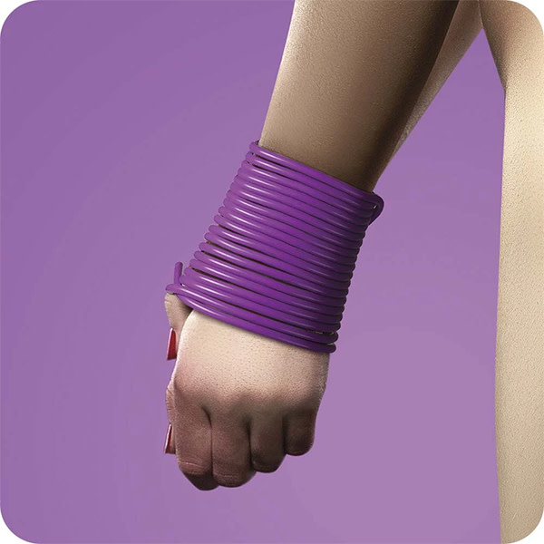 Shots America Toys Ouch! Silicone Rope: Purple 5 m (16 ft)