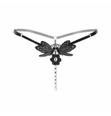 Premium Products Kissing Butterflies Pearl Thong (Black)