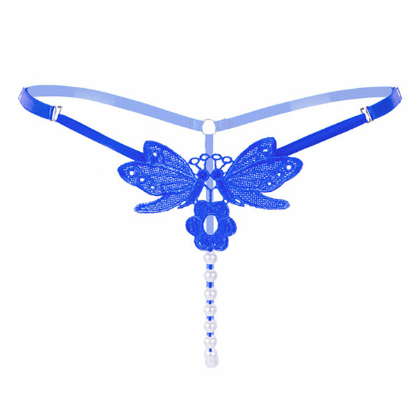 Premium Products Kissing Butterflies Pearl Thong (Blue)