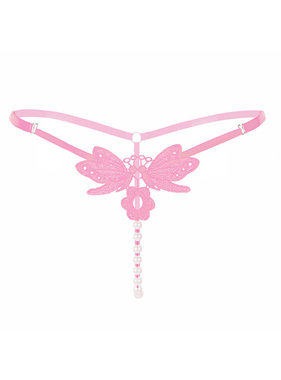 Premium Products Kissing Butterflies Pearl Thong (Pink)