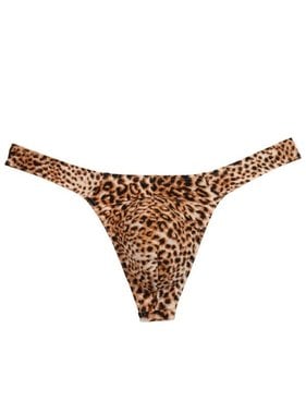 Premium Products Men's Leopard Thong Underwear (Brown)