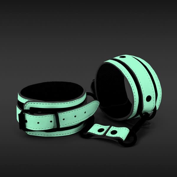 NS Novelties GLO Bondage Ankle Cuffs (Glow in the Dark)