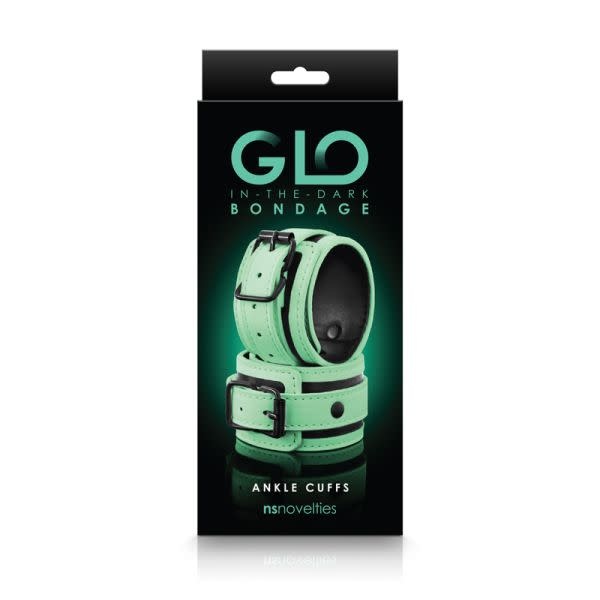 NS Novelties GLO Bondage Ankle Cuffs (Glow in the Dark)