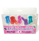 Little Genie Dirty Candles Mini Penis Party Candles (Set of 5)