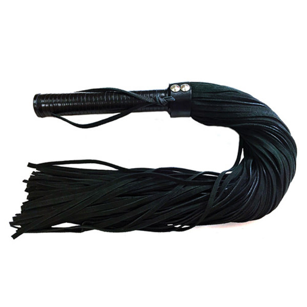 Rouge Garments UK Suede Flogger with Leather Handle (Black)