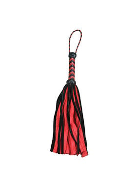 Plesur 17" Flogger w/ Suede & Fluffy Faux Fur Tails