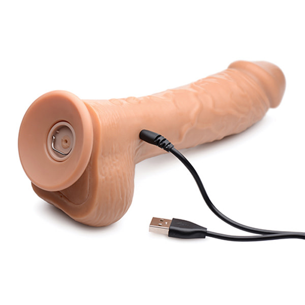 XR Brands Loadz 8.5" Vibrating Squirting Dildo (Medium Flesh Tone)