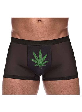 Male Power Private Screening Pot Leaf Pouch Short