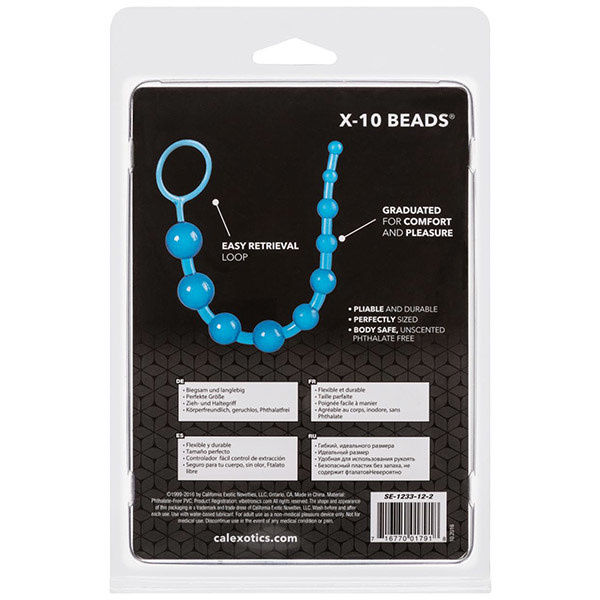 Cal Exotics X-10 Anal Beads [Blue]