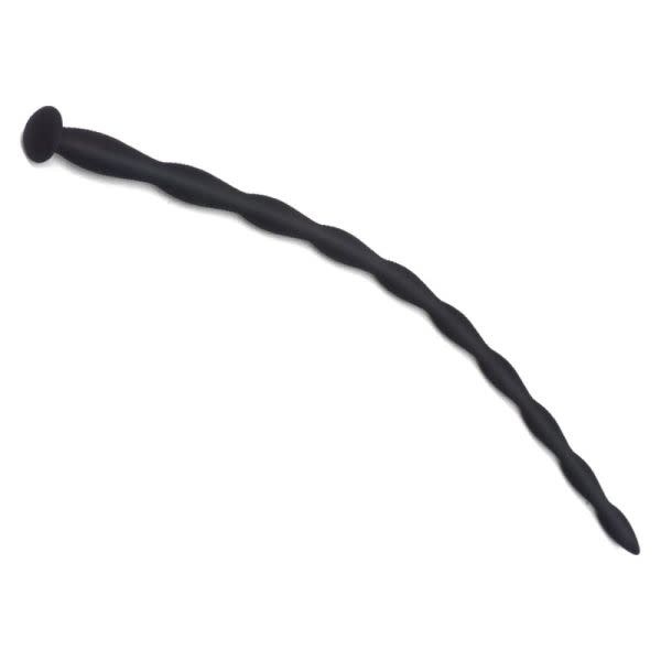Premium Products Wavy Black Silicone Urethral Sound (Each)