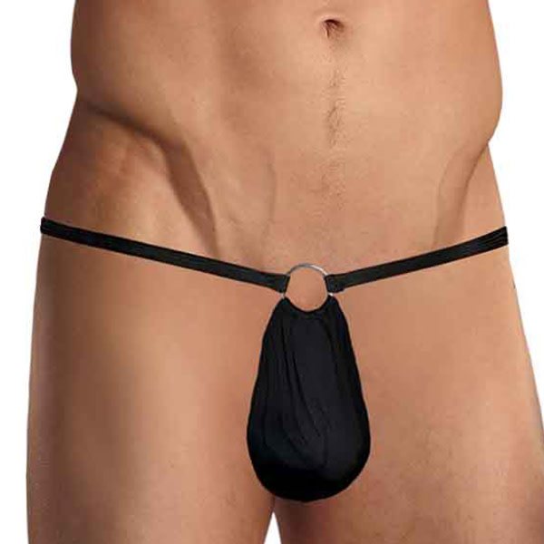 Male Power Front Ring G-String (Black)