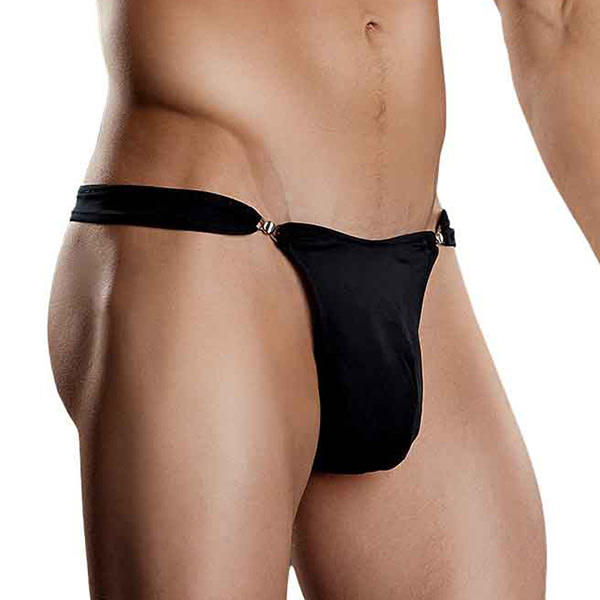 Male Power Bong Clip Thong (Black)