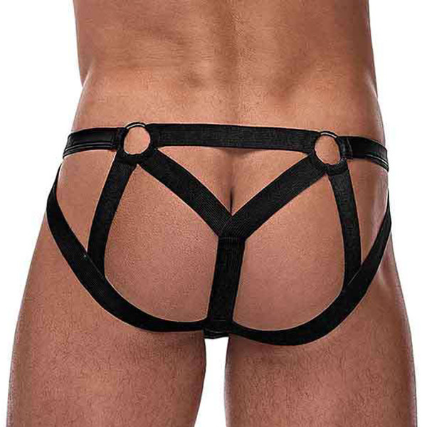 Male Power Cage Matte Strappy Ring Jock