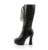 Pleaser USA ELECTRA-2020 Platform Knee High Boot with Lace Front Detail