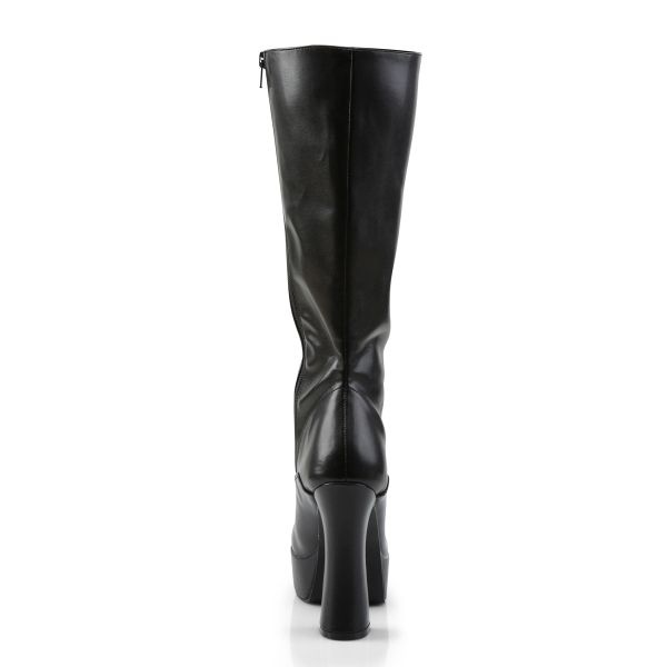 Pleaser USA ELECTRA-2020 Platform Knee High Boot with Lace Front Detail