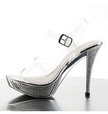 Pleaser USA ELEGANT-408 - Rhinestone Embellished Heel Platform Sandal