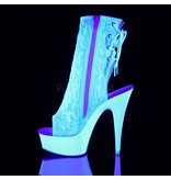 Pleaser USA DELIGHT-1018ML UV/Blacklight Reactive Lace-Up Ankle Boot