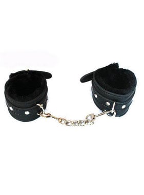 Premium Products Faux Fur Lined PU Cuffs (Black)