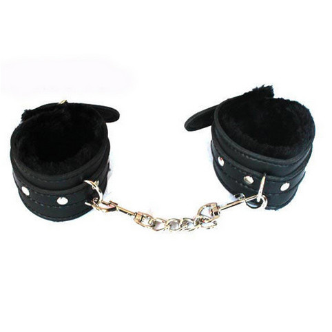 Premium Products Faux Fur Lined PU Cuffs (Black)