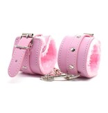 Premium Products Faux Fur Lined PU Cuffs (Pink)